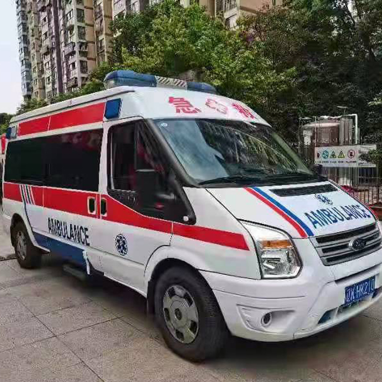龙南长途救护车护送病人返乡